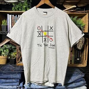 Vintage Y2K Joe Boxer Tic Tac Joe Tee Shirt Gray and Black Funny Joke Gag Medium